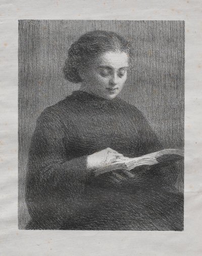 阅读：艺术家姐妹肖像，1897年。 作者 伊格纳斯·亨利·让·范坦·拉图尔
