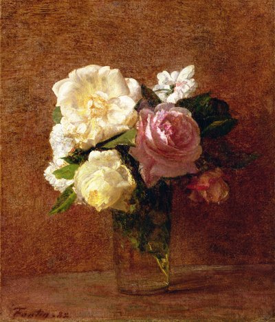玫瑰，1882年 作者 Ignace Henri Jean Fantin Latour