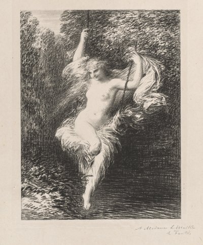 沐浴者萨拉（Sarah the Bather），1892年。 作者 伊格纳斯·亨利·让·范坦·拉图尔