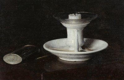 白色烛台，1870年 作者 Ignace Henri Jean Fantin Latour