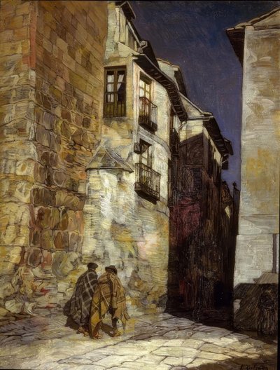 SEGOVIA DE NIGHT-TO 1930-O - L-94X74 CM 作者 伊格纳西奥·祖洛加（Ignacio Zuloaga y Zabaleta）