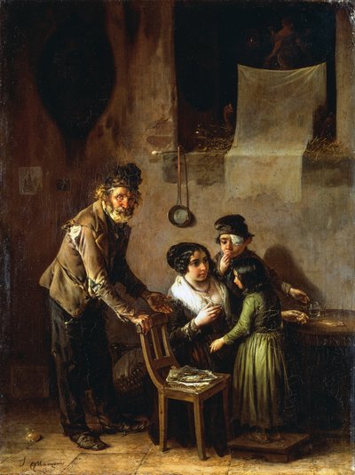 伊格纳齐奥-曼佐尼（Ignazio Manzoni，1799-1888 年）的《家庭合影》，布面油画 作者 Ignazio Manzoni