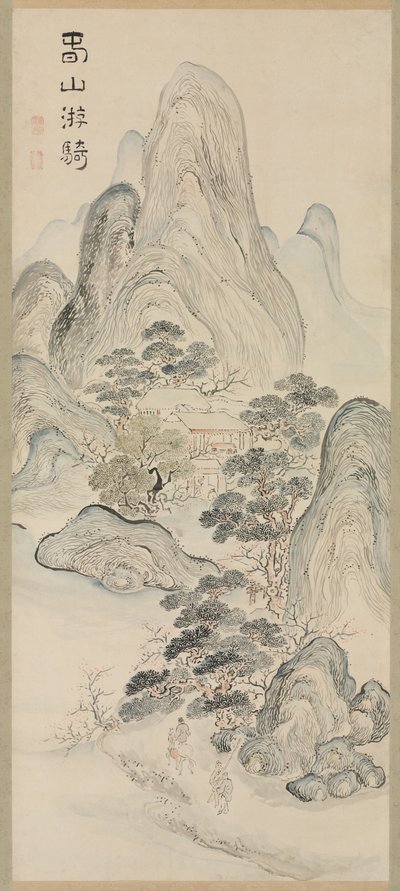 春天的风景，17世纪。 作者 池大河
