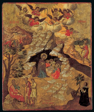 诞生，1658年（面板上的鸡蛋蛋白） 作者 伊利亚斯·莫斯科斯（Ilias Moskos）