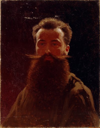 自画像，1870年代 作者 Illarion Mikhailovich Pryanishnikov