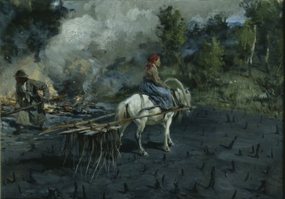 沃洛格达州亚麻籽的整地，1873年 作者 Illarion Mikhailovich Pryanishnikov