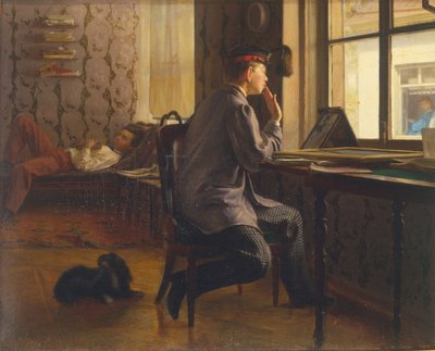 考试准备，1864年 作者 伊利亚·叶菲莫维奇·列宾