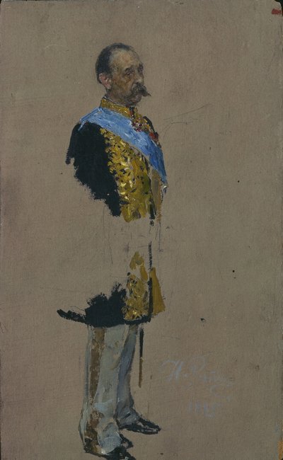 德米特里伯爵肖像安德烈耶维奇·托尔斯泰1823-1889，1885年 作者 伊利亚·叶菲莫维奇·列宾