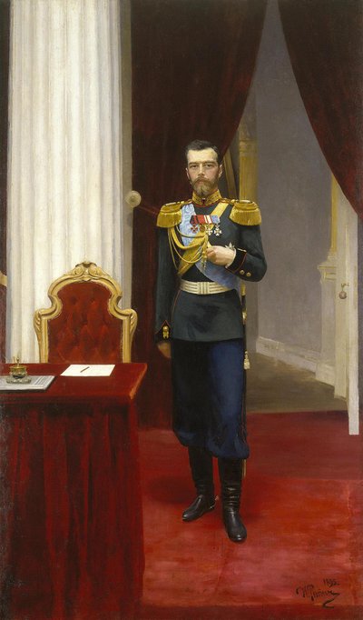 尼古拉斯二世皇帝肖像1868-1918，1896 作者 伊利亚·叶菲莫维奇·列宾