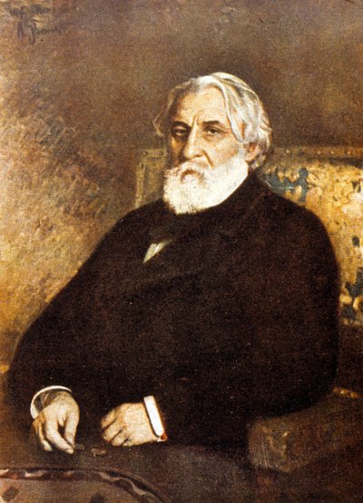 伊万·谢尔盖维奇·屠格涅夫的肖像（1818-83）（布面油画） 作者 Ilya Efimovich Repin