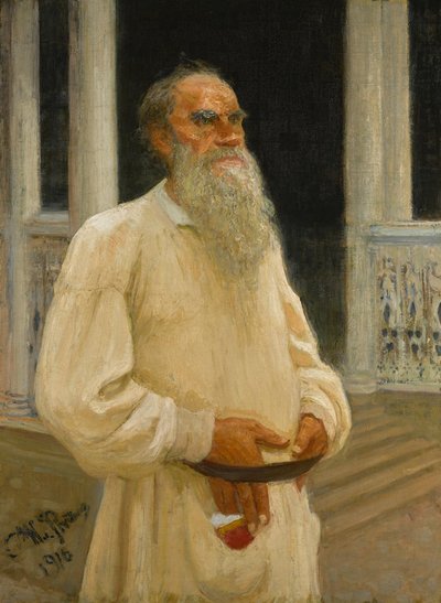 作者肖像列夫·尼古拉耶维奇·托尔斯泰伯爵（1828-1910），1916年。 作者 伊利亚·叶菲莫维奇·列宾