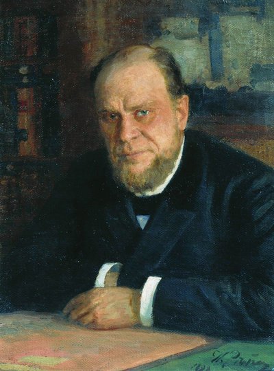律师和作家阿纳托利·费奥多罗维奇·科尼的肖像1844-1927，1898年 作者 伊利亚·叶菲莫维奇·列宾