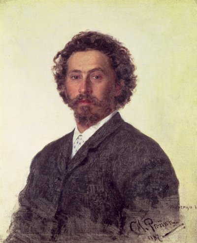 自画像，1887年 作者 Ilya Efimovich Repin