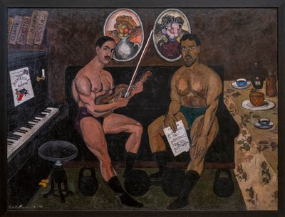 自画像和 Pyotr Konchalovsky 肖像 作者 伊利亚·伊万诺维奇·马什科夫