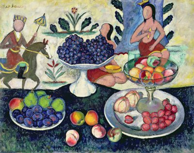 水果静物，1913年 作者 Ilya Ivanovich Mashkov