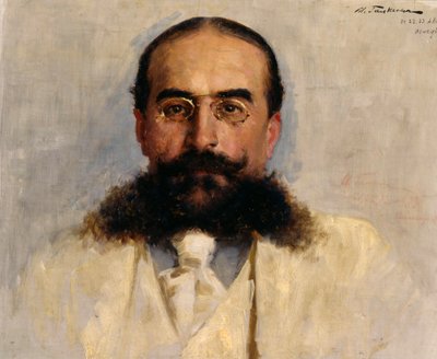 弗拉基米尔-涅米罗维奇-丹钦科1858-1943年的肖像，1899年。 作者 伊利亚·萨维奇·加尔金