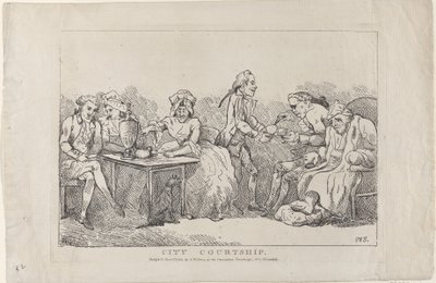 城市求爱，1786., 1786. 作者 托马斯·罗兰森的模仿者。