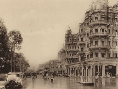 滨海艺术中心大厦和东政府广场以及旧法院街的景观（黑白照片） 作者 印度摄影师