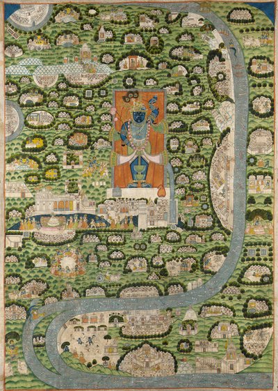 Vraj Parikrama Jatra的Pichhavai，印度，拉贾斯坦邦 作者 印度学校