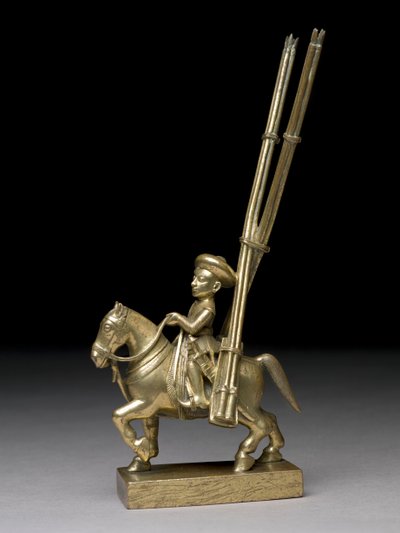 一个装有火箭发射器的战士，印第安人，1795年（黄铜） 作者 印度学校