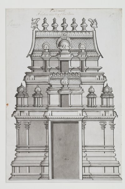两层楼的gopuram 作者 印度学校