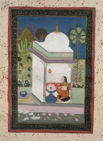Bhairavi Ragini，1790年（纸上水粉，金色点缀） 作者 印度学校
