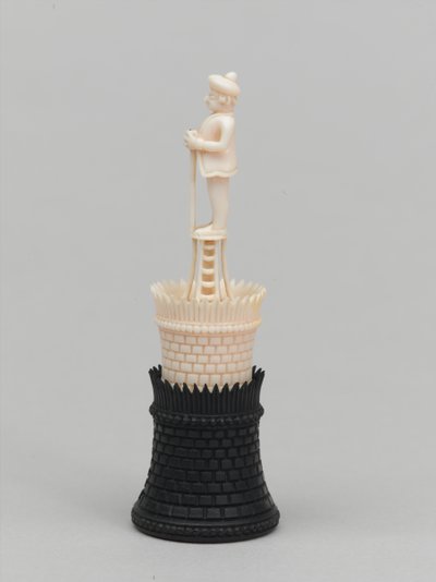 黑鸦，棋子，印度，约1820年 作者 印度学校
