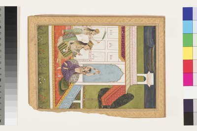 迪帕克（Dipak）的Desavarati Ragini，十八世纪初（不透明的水彩和金色纸本） 作者 印度学校