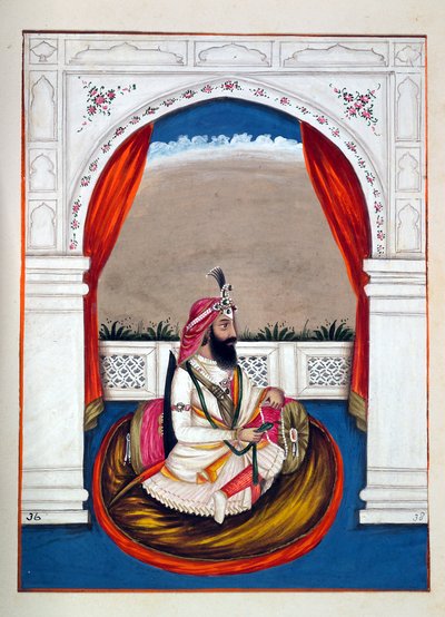 Dewan Mubraj（Multanwala），来自旁遮普王国，统治者和酋长，第二卷，由一位身份不明的印度艺术家进行的30次水彩研究，1840年（纸上写着） 作者 印度学校