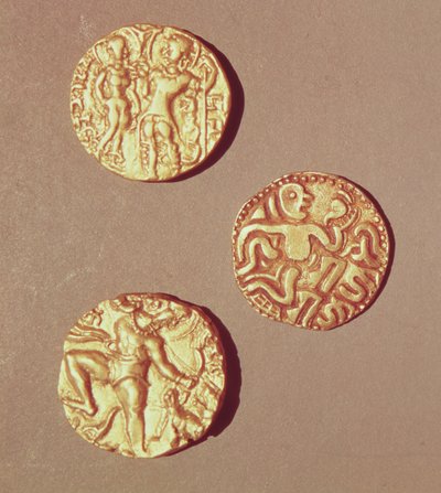 KumarGupta I（425-454）旃陀罗笈多I（320-335）和斯里兰卡Rajray（金）的第纳尔 作者 印度学校