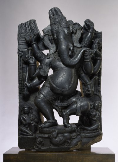 Ganesha（白云母黑云母片岩） 作者 印度学校