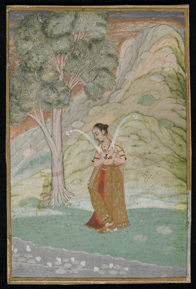 Gauri Ragini，手稿对开，18世纪末 作者 印度学校