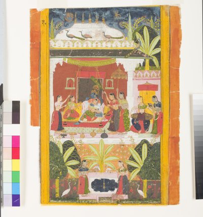 马尔乔斯的Hindol Ragini，c.1675 作者 印度学校
