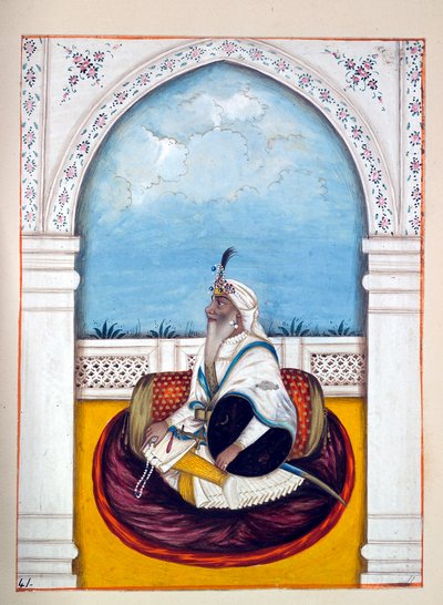 Jemadar Khushyal Singh，来自旁遮普王国，其统治者和酋长，第二卷，由一位身份不明的印度艺术家进行的30项水彩研究，第1840页（纸上写着） 作者 印度学校