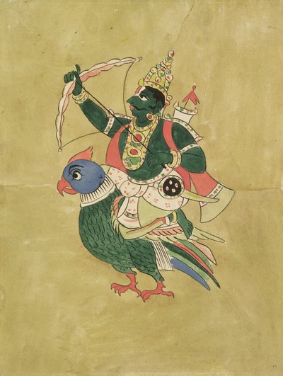 卡玛，爱之神，18-19世纪 作者 印度学校