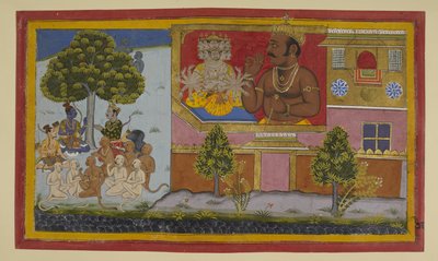 Kumbhakarṇa 夸耀胜利；Rāma 计划对抗他的可怕存在 作者 印度学校