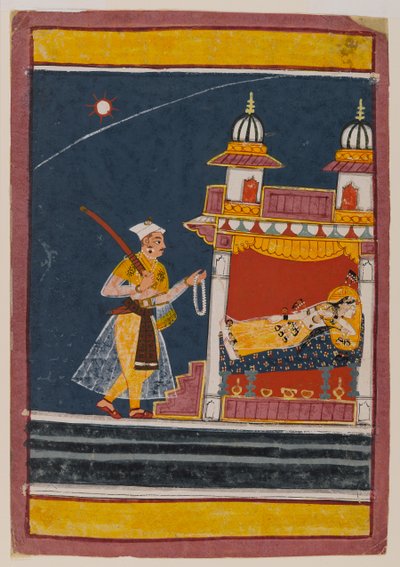 Lalita Ragini，c.1650（wc＆gold on paper） 作者 印度学校
