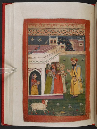 MS Panj B 40，f.79v，"古鲁-纳那克传记 "中的插图 作者 印度学校