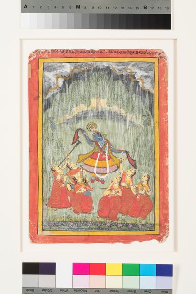 梅格·马拉拉·拉加（Megh Malar Raga），约1720年（纸上不透明w - c） 作者 印度学校