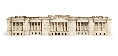 哈尔杜阿里宫（Hazarduari Palace）的模型，默西达巴德，约1835年（象牙和硬木）（另请参见1679664-5） 作者 印度学校