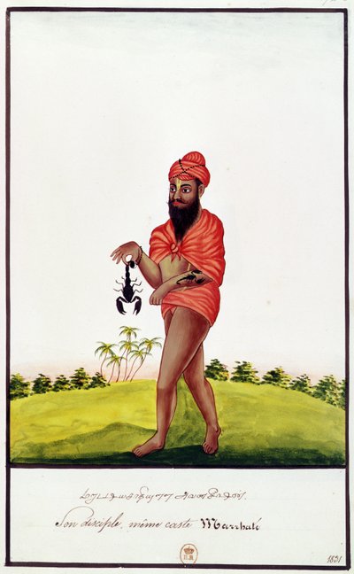Indien 743女士卖淫对蝎子叮咬的补救措施，1831年 作者 印度学校