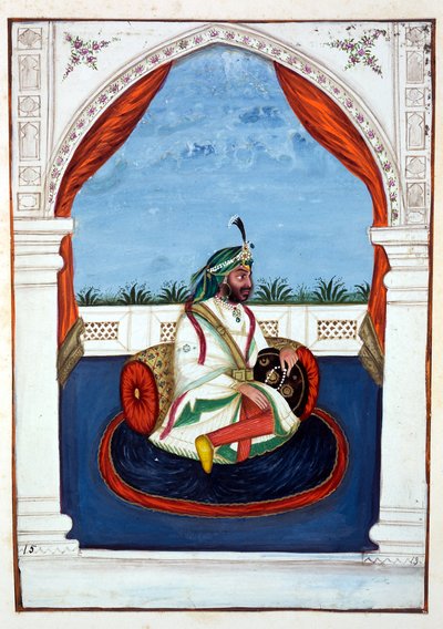 Rajah Lal Singh，来自旁遮普王国，统治者和酋长，第一卷，由一位身份不明的印度艺术家进行的27次水彩研究，第1840页（纸上写着） 作者 印度学校
