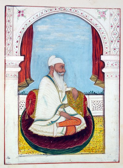 Rajah Lal Singh，来自旁遮普王国，统治者和酋长，第一卷，由一位身份不明的印度艺术家进行的27次水彩研究，第1840页（纸上写着） 作者 印度学校