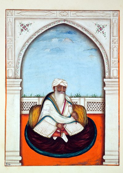 Sirdar Sham Singh，来自旁遮普王国，统治者和酋长，第一卷，由一位身份不明的印度艺术家进行的27次水彩研究，第1840期（纸上写着） 作者 印度学校
