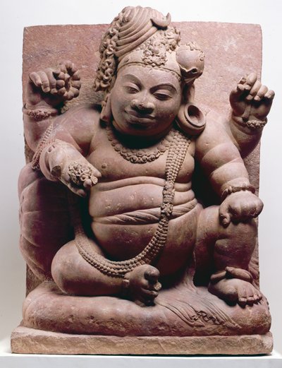 湿婆作为矮人，Mansar文化，公元500年（砂岩） 作者 印度学校