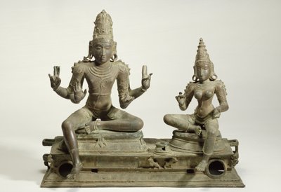 Somaskanda，Chola，泰米尔纳德邦（古铜色） 作者 印度学校