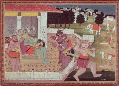 Asura Kumbha和他的恶魔宫，c.1800 作者 印度学校