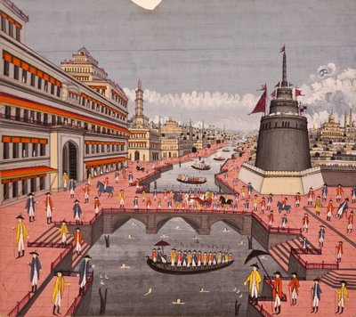 Jaunpur的Ghat，1780年（纸上不透明的wc） 作者 印度学校