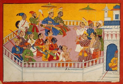 婚礼嘉宾组装，c.1700（纸上不透明的wc） 作者 Indian School