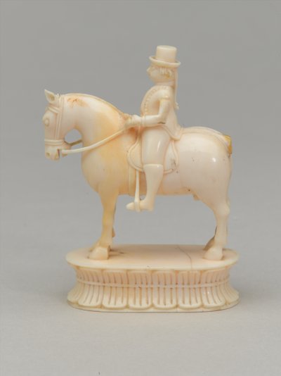 白骑士，棋子，印度，约1820年 作者 印度学校